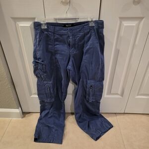Hollister Navy Low-Rise Baggy Pants